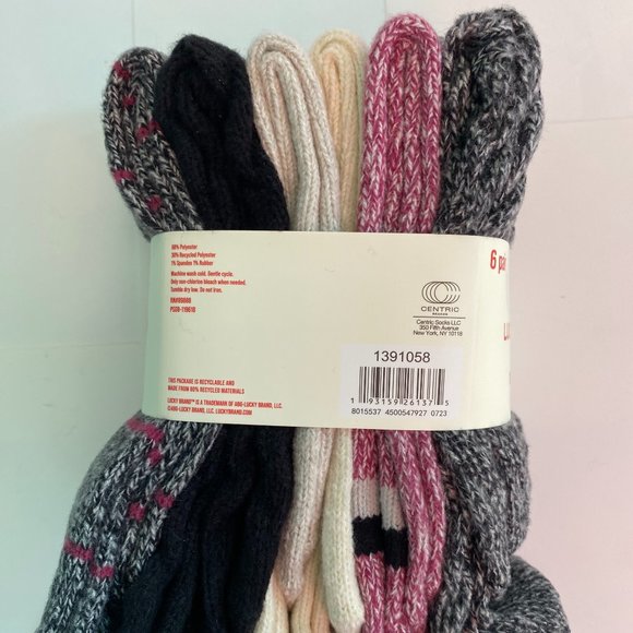 Lucky Brand Accessories Nwt Womens 6 Pk Lucky Brand Super Soft Boot